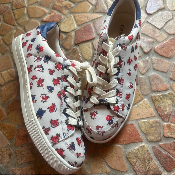 Coach NWT floral sneakers 8.5 - Picture 1 of 8
